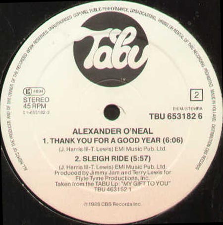 ALEXANDER O'NEAL - Thank You For A Good Year / The Christmas Song
