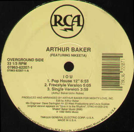 ARTHUR BAKER - I.O.U. - Feat. Nikeeta